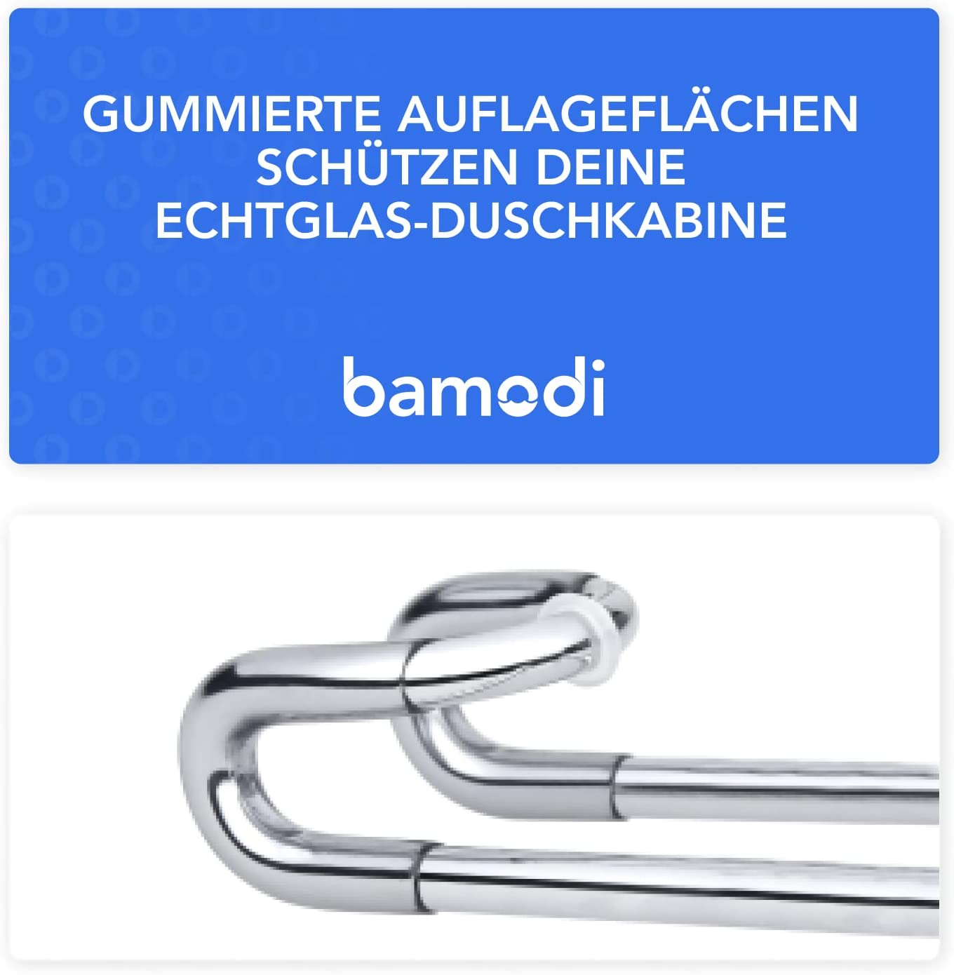 Duschhaken mit Gummischicht für Glasduschwand