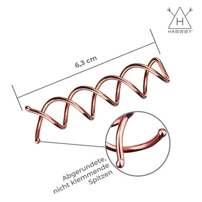 Spiralhaarnadeln [8 Stück]