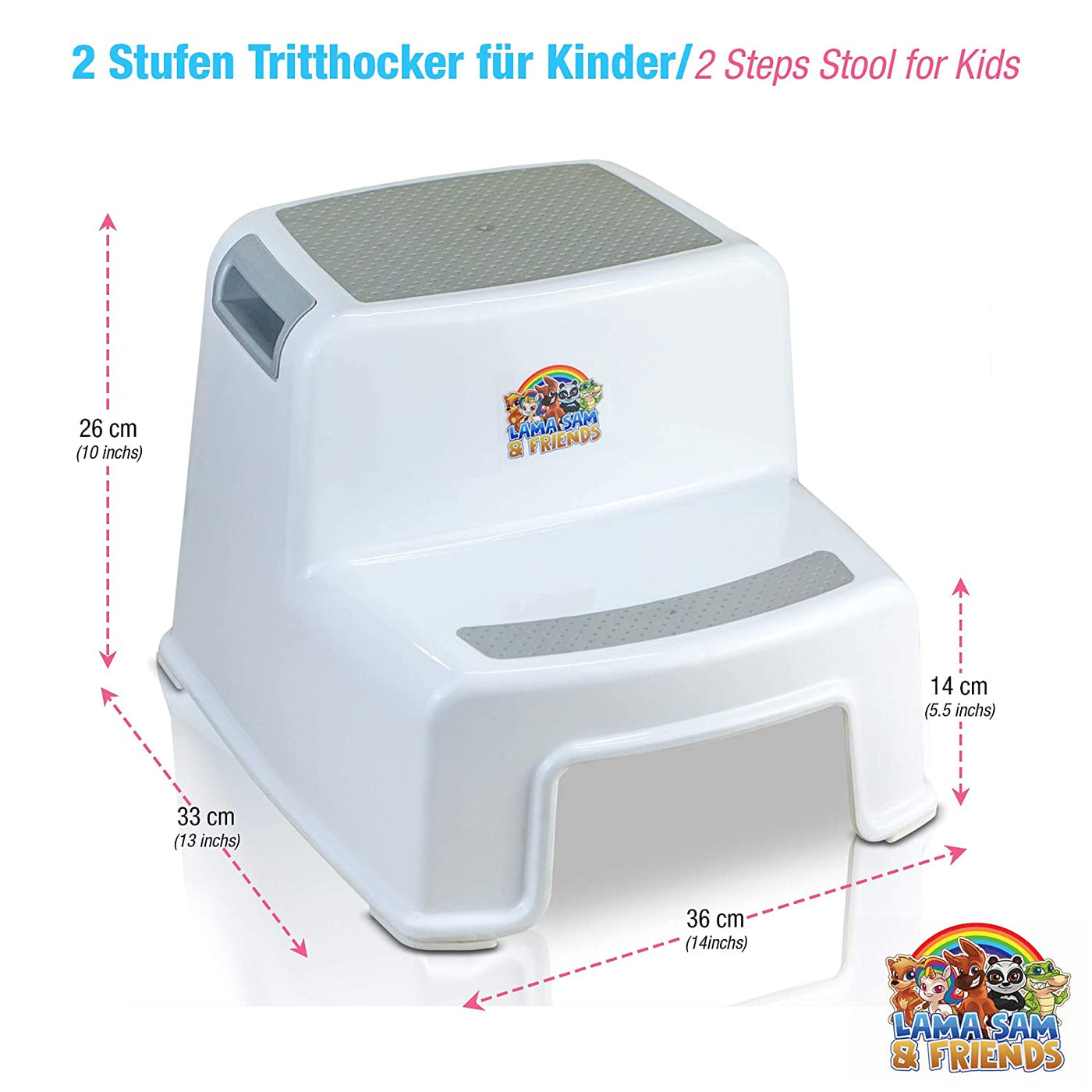 Zweistufiger Tritthocker für Kinder