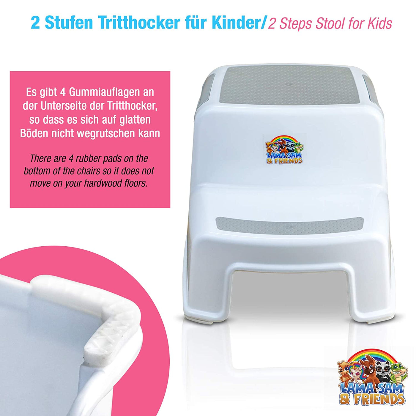 Zweistufiger Tritthocker für Kinder