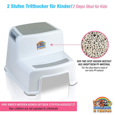 Zweistufiger Tritthocker für Kinder