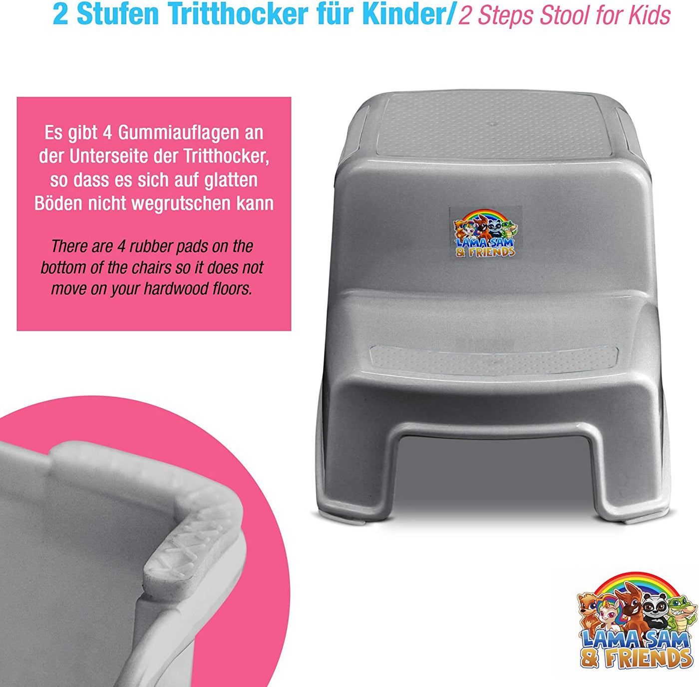 Zweistufiger Tritthocker für Kinder