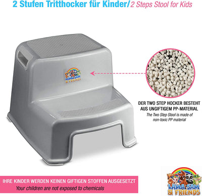 Zweistufiger Tritthocker für Kinder