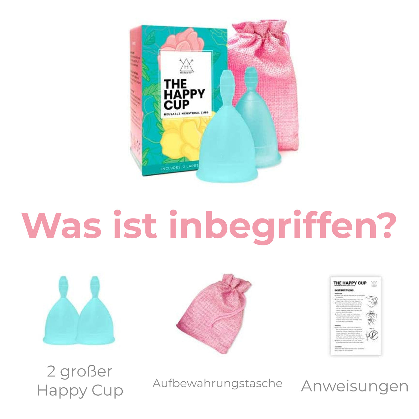 Menstruationstassen [2 Stück]