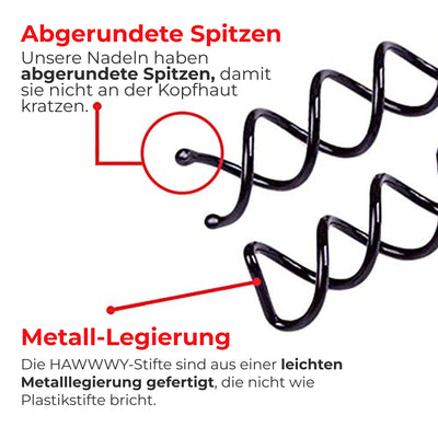 Spiralhaarnadeln [4 Stück]